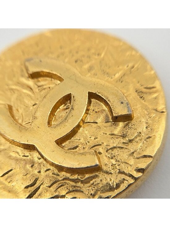Chanel CC Logo Chain Belt Leather Gold Black main image 5